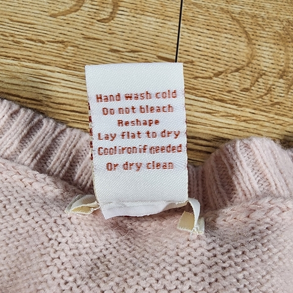 Sundance Size M Lagenlook Knit Pullover Sweater Wool Blend Light Pink - Picture 9 of 10